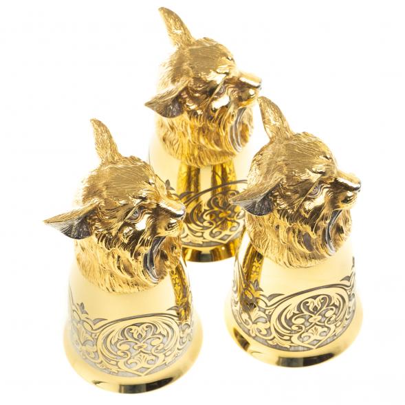 Стопки перевертыши &amp;quot;Рысь&amp;quot; 70 мл 3 шт Златоуст 123634