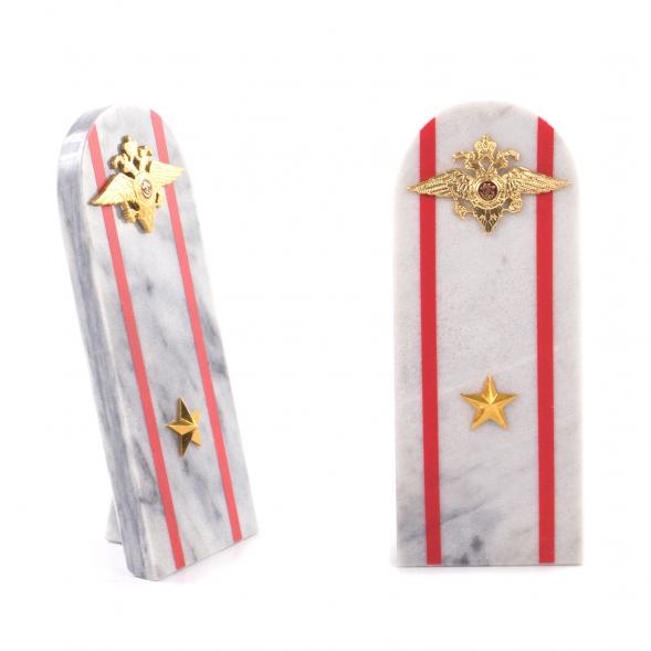 Сувенир &amp;quot;Погон Майор МВД&amp;quot; камень мрамор 116378