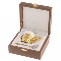 Кофейная чашка "Агат" из зеленого агата 80 мл Златоуст