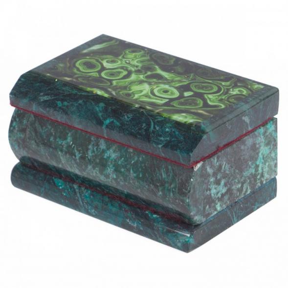 Шкатулка с иллюстрацией под малахит 10,5х6,5х5,5 см 119167