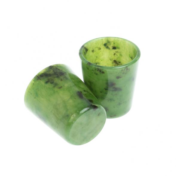 Набор стопок 2 шт из нефрита 4х4х4,5 см 30 мл 128299