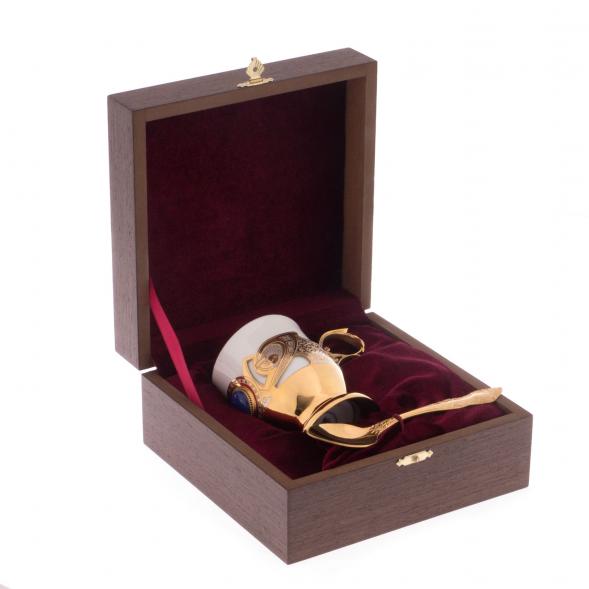 Чашка для кофе &amp;quot;Лазурит&amp;quot; фарфор 170 мл в подарочной коробке Златоуст 121909