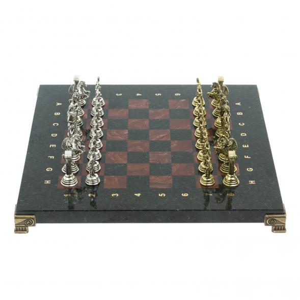 Шахматы &amp;quot;Подвиги Геракла&amp;quot; доска 28х28 см лемезит змеевик 122702