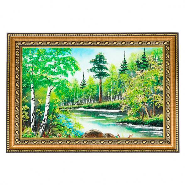 Картина &amp;quot;Летний пейзаж&amp;quot; багет 24х34 см, каменная крошка 111255