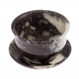 Чайная пиала и блюдце из мрамора