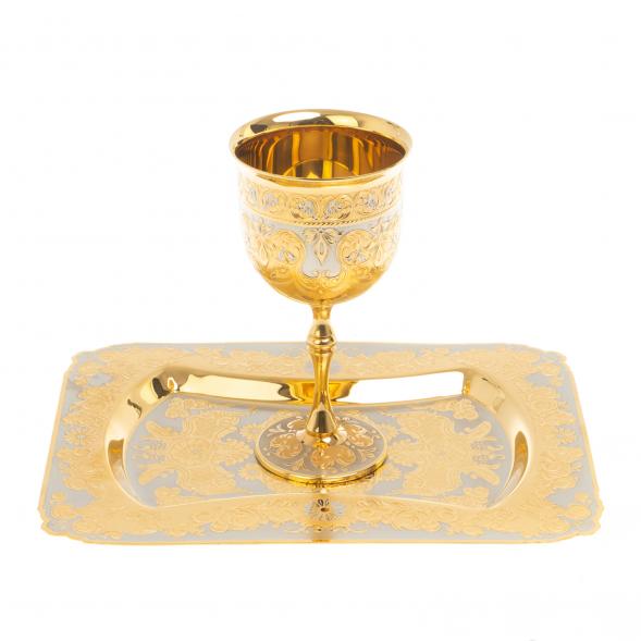 Набор коньячный &amp;quot;Эгоист&amp;quot; рюмка на тарелке Златоуст 127036