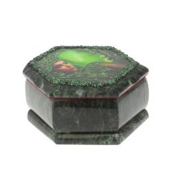 Каменная шкатулка &amp;quot;Хозяйка медной горы&amp;quot; 14х12,5х7 см