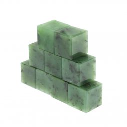 Нефритовые камни для виски / коньяка 9 кубиков 2 см саянский нефрит