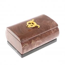 Шкатулка "Ящерица" из лемезита 9х6,5х5 см