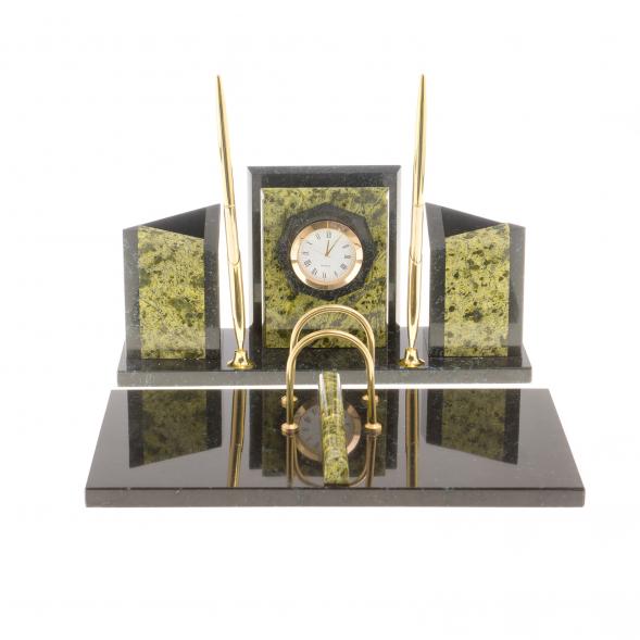 Письменный набор &amp;quot;Грани&amp;quot; из змеевика 124160