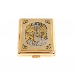Портсигар с гравюрой &amp;quot;Охота&amp;quot; Златоуст