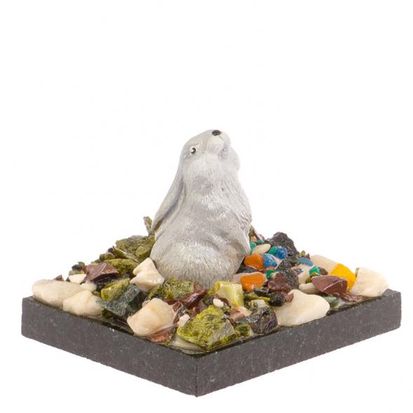 Сувенир &amp;quot;Заяц&amp;quot; из змеевика 116546