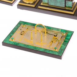 Письменный набор из малахита &amp;quot;Держава&amp;quot; Златоуст