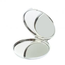 Зеркальце круглое из тигрового глаза цвет серебро