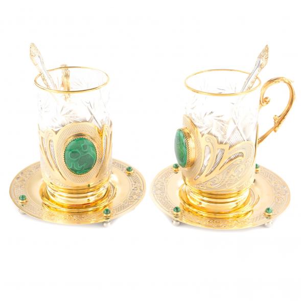 Чайный набор &amp;quot;Малахитовый&amp;quot; на 2 персоны 118750