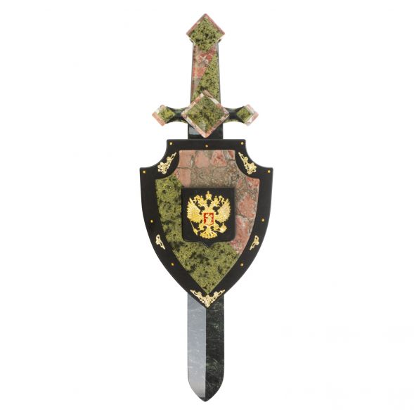Настенный сувенир &amp;quot;Щит и меч&amp;quot; с гербом России 127675