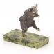 Статуэтка &amp;quot;Поросенок шагает&amp;quot; бронза змеевик 119355