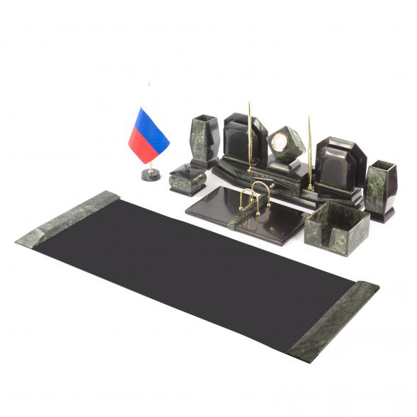 Настольный набор для руководителя из змеевика 121113