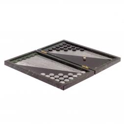 Нарды &amp;quot;Классические&amp;quot; из камня змеевик и мрамор