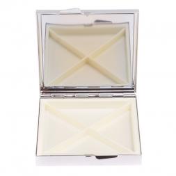 Таблетница на 4 отделения из малахита с хризоколлой цвет серебро