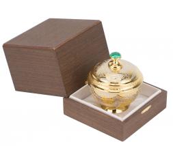 Сахарница металлическая &amp;quot;Малахит&amp;quot; в подарочной коробке Златоуст