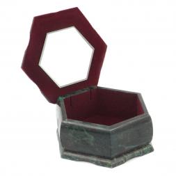 Шкатулка Шестигранная с рисунком "Осенний пейзаж" 14х12,5х7 см