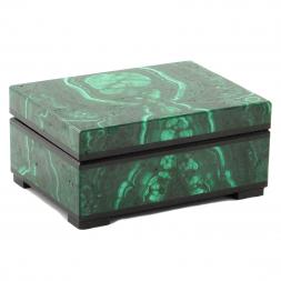 Шкатулка из малахита 7,5х5,5х3,5 см