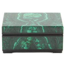 Шкатулка из малахита 7,5х5,5х3,5 см