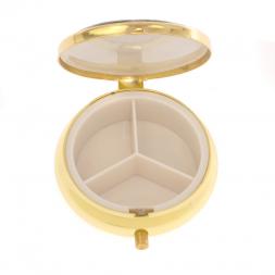 Таблетница на 3 отделения камень гетчеллит цвет золото