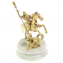 Статуэтка "Георгий Победоносец" камень мрамор