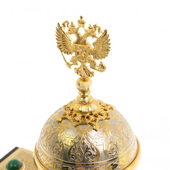 Письменный набор &amp;quot;Держава&amp;quot; из малахита Златоуст 129627