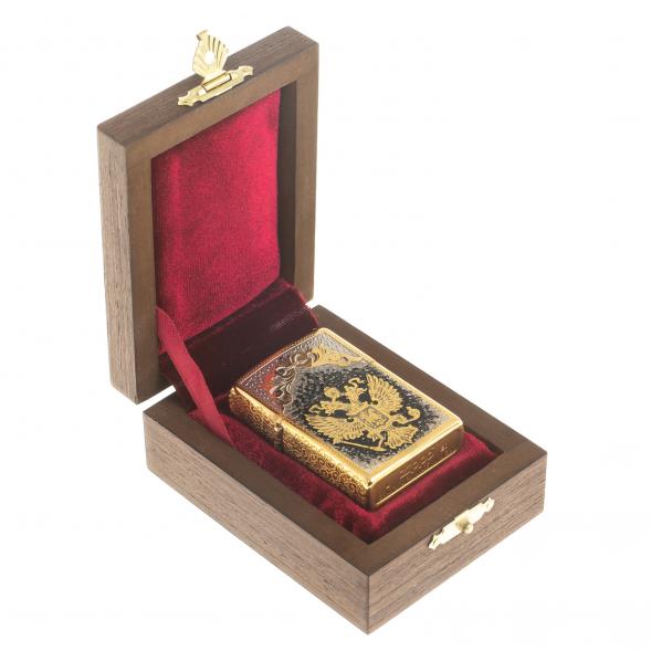 Зажигалка Zippo с гравировкой &amp;quot;Герб РФ&amp;quot; Златоуст 122934
