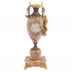 Ваза с часами &amp;quot;Виноград&amp;quot; камень креноид бронза