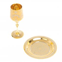 Подарочный набор "Шарм" бокал на тарелке Златоуст