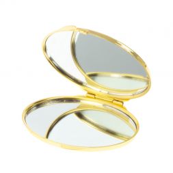 Зеркальце овальное из нефрита цвет золото
