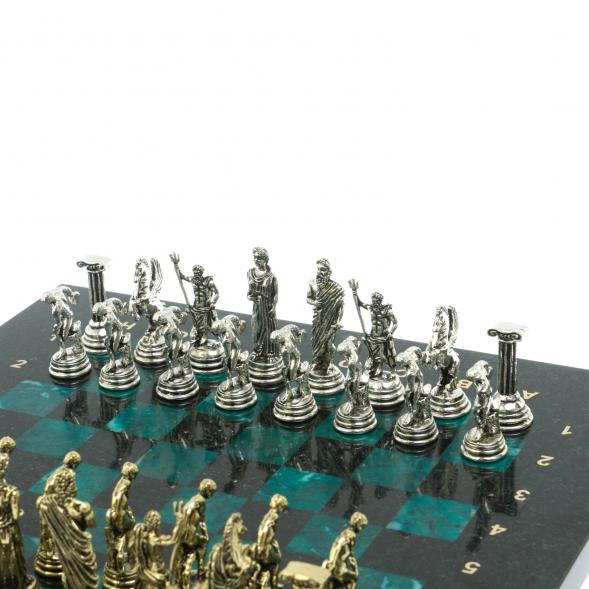 Шахматы &amp;quot;Олимпийские игры&amp;quot; 28х28 см из змеевика 128221