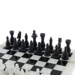 Шахматы "Люкс" из мрамора доска 30х30 см