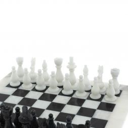 Шахматы "Люкс" из мрамора доска 30х30 см