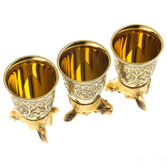 Стопки перевертыши &amp;quot;Кабан&amp;quot; 70 мл 3 шт в подарочной упаковке Златоуст 123640