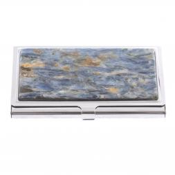 Визитница карманная из камня кианит