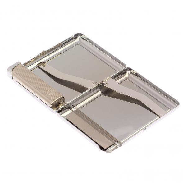 Портсигар на 20 сигарет с зажигалкой камень зеленый апатит 125602