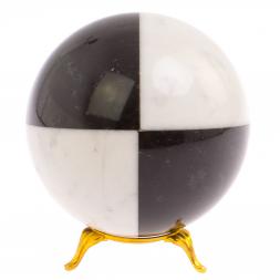 Шар из черного и белого мрамора 9,5