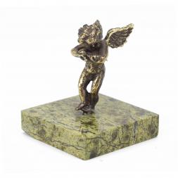 Статуэтка из бронзы и змеевика "Танцующий ангел"
