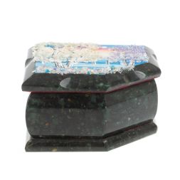 Шкатулка с расписной крышкой Зима 11х9х6,5 см