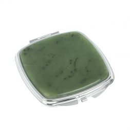 Зеркальце карманное складное из нефрита цвет серебро