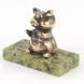 Статуэтка &amp;quot;Поросенок сидит №3&amp;quot; из бронзы и змеевика 119359