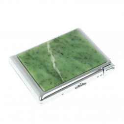 Портсигар 20 сигарет с зажигалкой камень нефрит