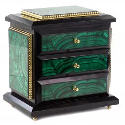 Подарочный ларец &amp;quot;Комод&amp;quot; из малахита