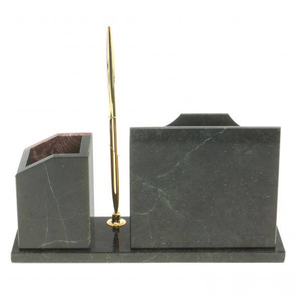 Настольная визитница &amp;quot;Щит&amp;quot; из лемезита 123802