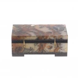 Шкатулка из мохового агата 8,5х5х3,5 см